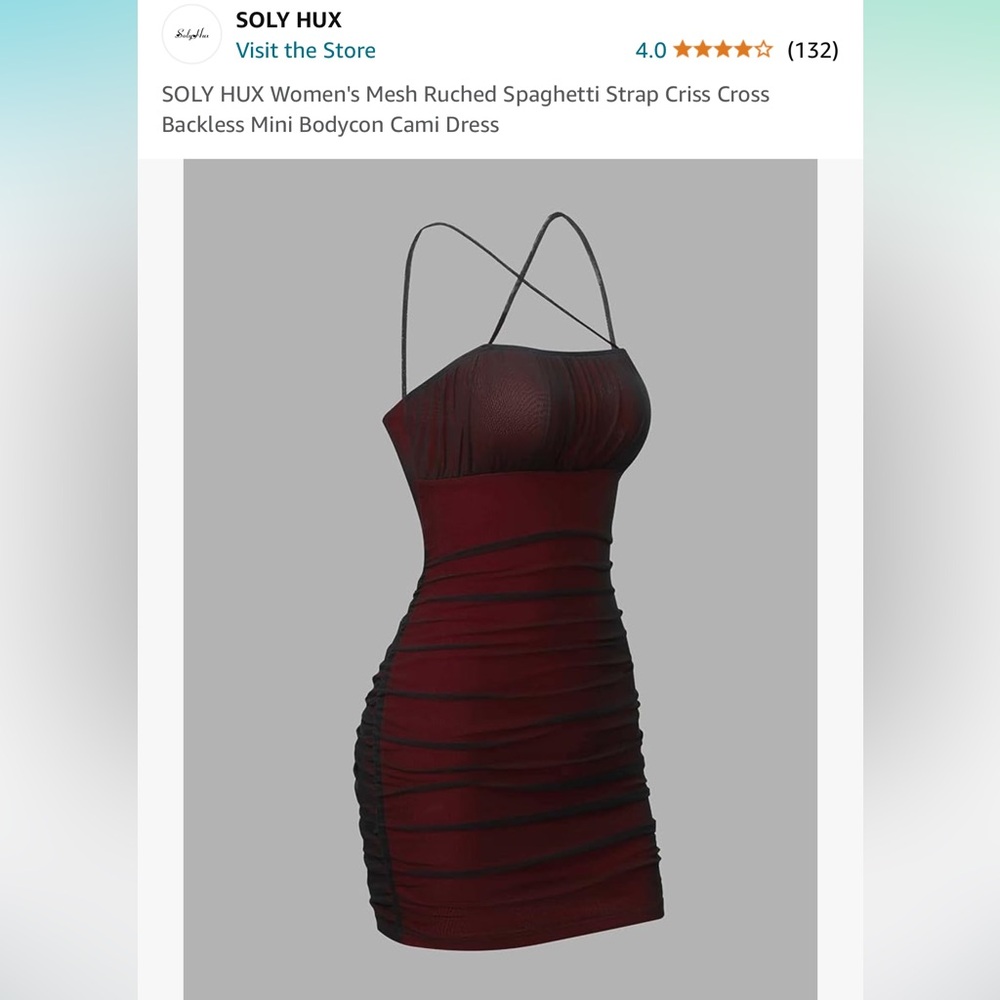 ♥️Worn ONCE, black and red body con dress!♥️ - Picture 3 of 6